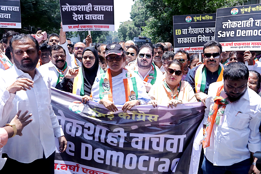 Congress Protest against ED