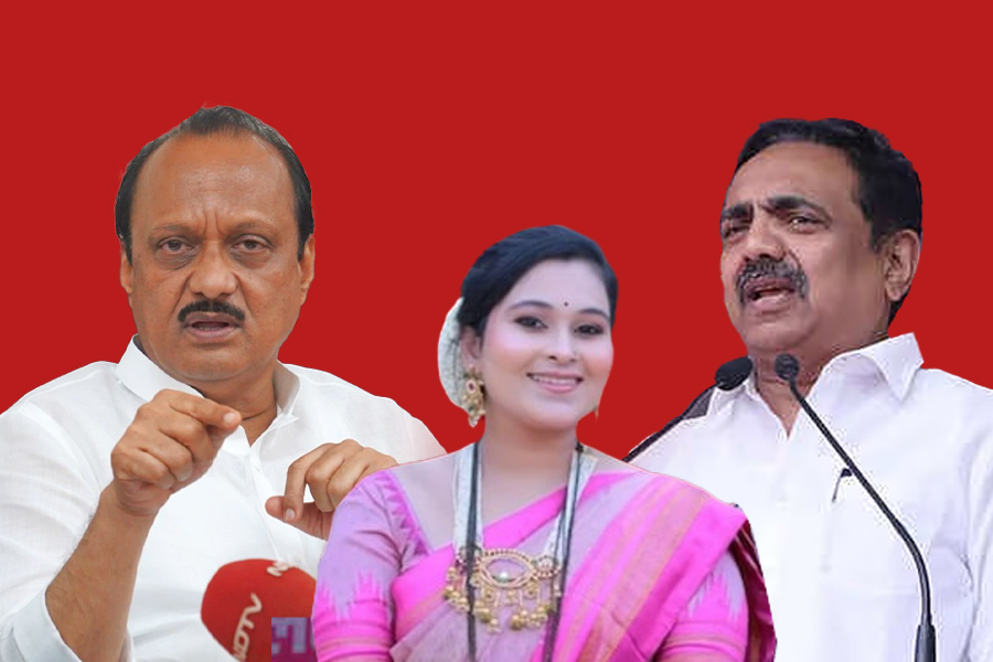 Jayant patil back ajit pawar
