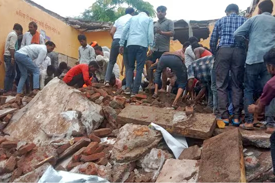 School collapses in Rajasthan