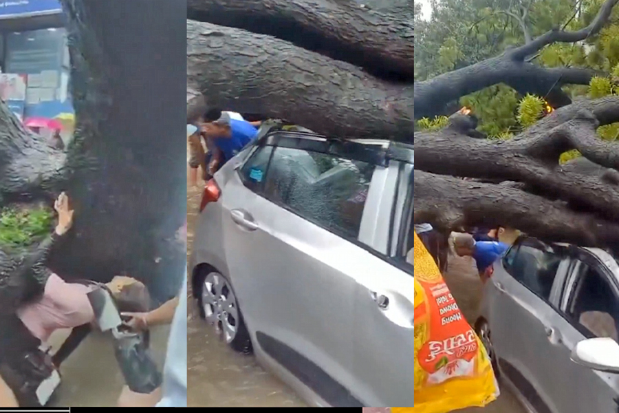 Heavy rain hit Delhi