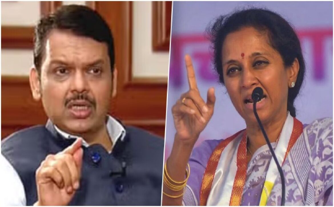 Sule criticizes Fadnavis.