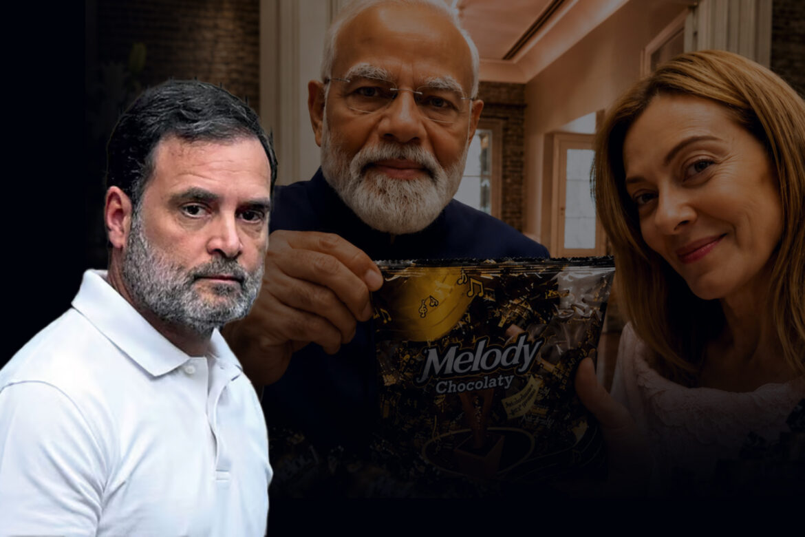 Modi is in Italy handing out chocolates