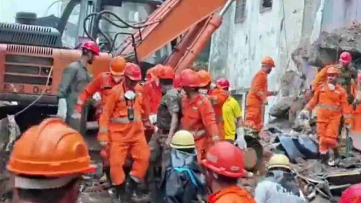 Nine people died after a four-storey building collapsed