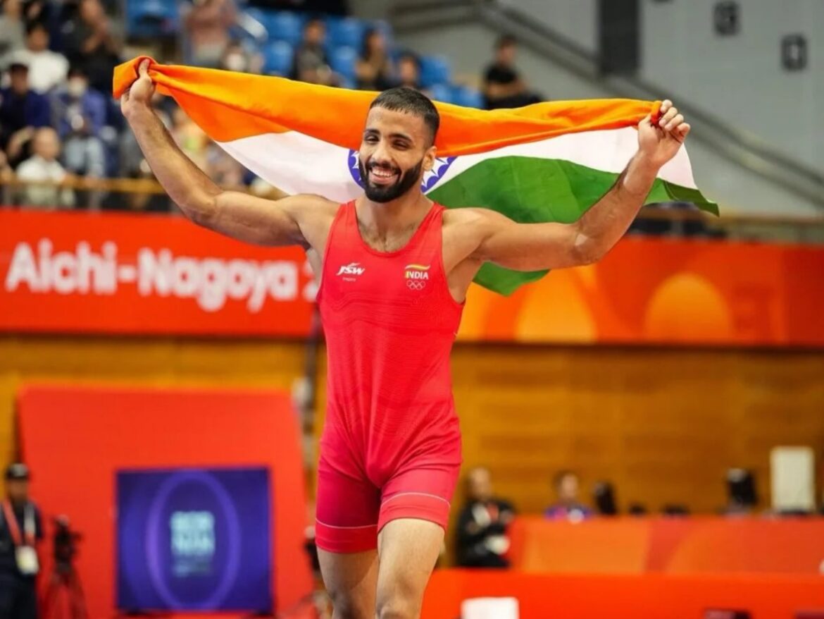 Sujit Kalkal won the gold medal in wrestling